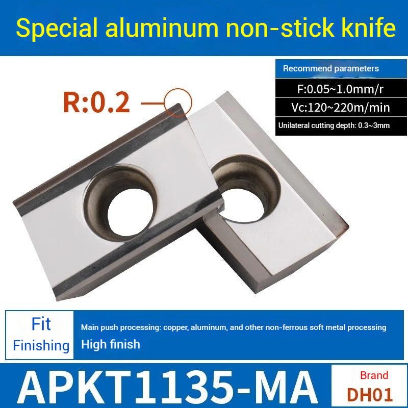 1025-CNC Milling Inserts APMT1135 Milling Blade 1604 Milling Head for Aluminum Alloy R0.8 Coated Rough Milling Machine Tool Pellets Shandong Denso Pricision Tools Co.,Ltd.